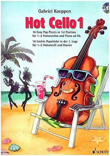 Hot Cello 1: 16 leichte Popstücke in der 1. Lage. Violoncello (2. Violoncello ad libitum).. Schwierigkeit: 2