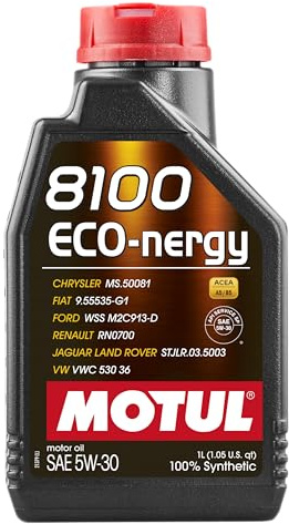 Motul MTL102782 8100 Eco-nergy 5W-30 100 Percent Synthetic Fuel Economy Gasoline and Diesel Lubricant - 1 Liter