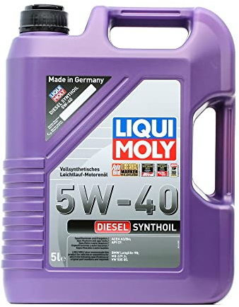 LIQUI MOLY Motoröl 5W-40 Diesel Synthetiköl Motor Öl ACEA A3/B4 ACEA A3/B3 API CF Synthoil 5L Kompatibel mit VW Golf 4 Schrägheck 1J1 POLO 9N Transporter T4 Bus 70B, 70C, 7DB, 7DK, 70J, 70K, 7DC, 7DJ