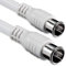 F-Quick SAT Anschlusskabel 2,5 Meter 2x geschirmt F-Stecker (Quick) > F-Stecker (Quick) (vollständig geschirmt) SAT weiß F-Quick-F-Quick 100db