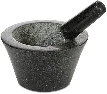 Boska Mortier Herbes/Granit solide/Lavable au lave-vaisselle/Livré dans un coffret cadeau/Noir/ ⌀ 17,5 cm