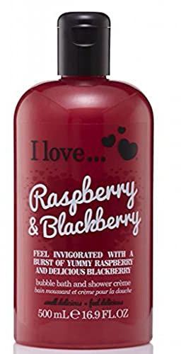 I Love Originals Raspberry & Blackberry Bath & Shower Crème, Filled With Natural Fruit Extracts & Vitamin B5, Nourishing & Refreshing Formula to Leave Skin Feeling Silky & Soft, VeganFriendly 500ml