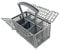 SPARES2GO Cutlery Basket Cage & Lid for Zanussi Dishwasher (Removable Handle, 235 x 240 x 130mm)