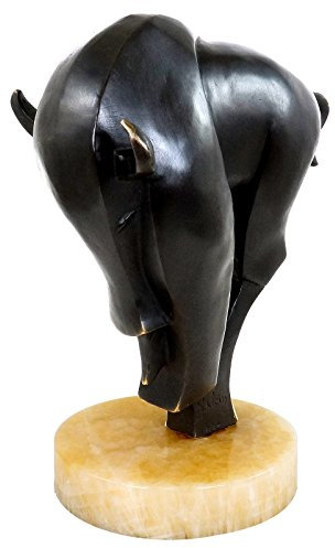 Moderne Kunst Tierbronze - Stier Skulptur - signiert Martin Klein - Bronzefiguren kaufen - Moderne abstrakte Statue