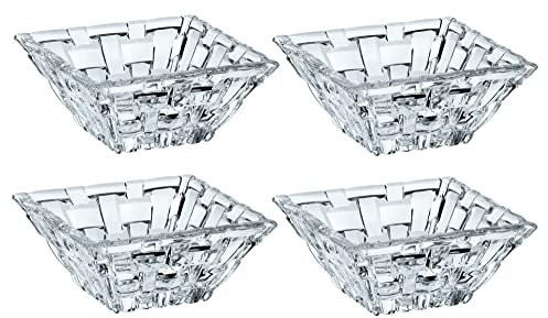 Nachtmann Dipschalen Set Ø 8,5 cm, 4 Stück, Bossa Nova, 97631, kleine Schalen aus Kristallglas, Snackschalen, Servierschalen spülmaschinenfest