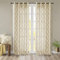 Madison Park Saratoga Ösenvorhang, mit Laubsägeaufdruck, für Wohnzimmer/Schlafzimmer Fensterplatte 50x108 Beige/goldfarben