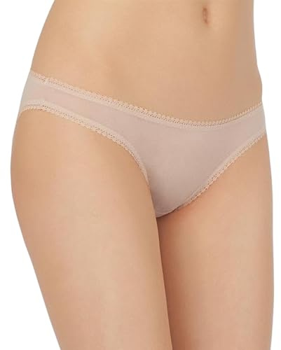 OnGossamer Women's Mesh Low-Rise Bikini Panty,Champagne,Large
