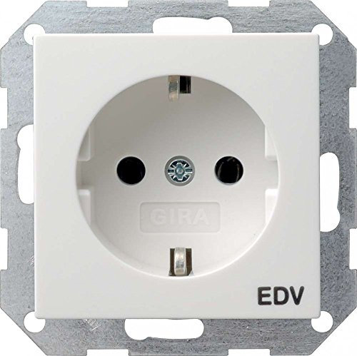 Gira 045827 Schuko Steckdose EDV System 55, reinweiß matt