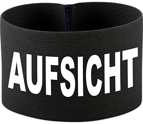 Kleiner Fratz Armbinde bedruckt mit AUFSICHT/schwarz