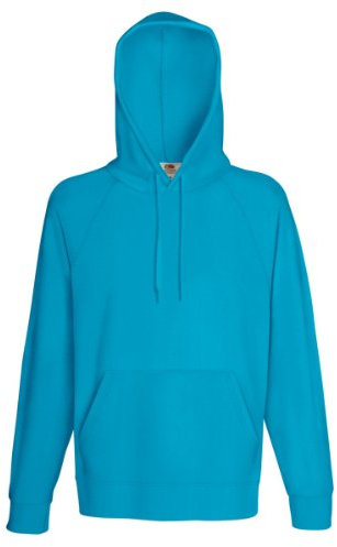 Fruit of the Loom Men's Hooded Sweatshirt, Opaque, Azure Blue, M