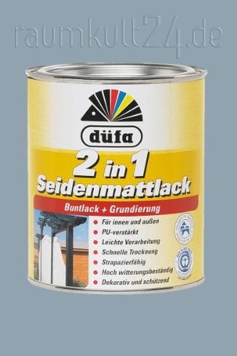 düfa 2in1 Seidenmattlack (Silbergrau, 750 ml)