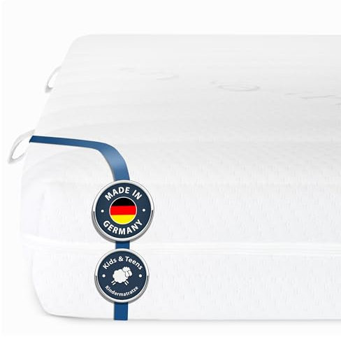 BMM Kindermatratze UpMat 140x200cm H2 für Hochbetten/Kaltschaummatratze Öko-Tex Zertifiziert/für alle gängigen Hoch-Betten/Matratzen produziert in Deutschland