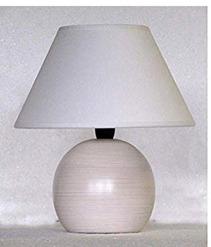 Paolo Rossi Lampada Lumetto Abat Jour da Comodino Sfera in Legno Tornito Comparalume; Produzione Propria, Hecho en Italy (Avorio)