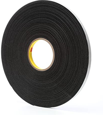 3M Vinyl Foam Tape 4516 Black, 36 yd Length, 1/2 Width