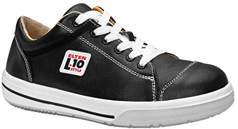 ELTEN Sicherheitsschuhe SHADOW Low ESD S3, Damen und Herren, Leder, Stahlkappe, leicht, sportlich, Schwarz, Größe: 37