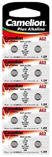 alcalinas de botón Camelion AG2/LR59/LR726/396 [suministros de oficina y papelería]
