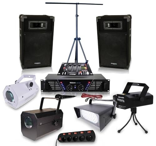 Pack Sono DJ Ampli 2 x 240 W + Effet Pack lumieres