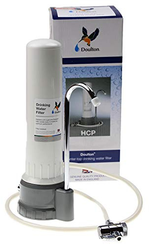 Doulton HCP Wasserfilter mit Hahn und Ultracarb Keramik-Aktivkohlefilter, entfernt Bakterien, Hormone, Schwermetalle