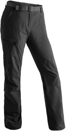 Maier Sports Lulaka, Damen Wanderhose, Wasserabweisende Outdoorhose für Trekking und Hiking, PFC-frei, mSTRETCH pro 4 & Dryprotec, Rollup-Funktion, Schwarz, 21 (W33/L30)