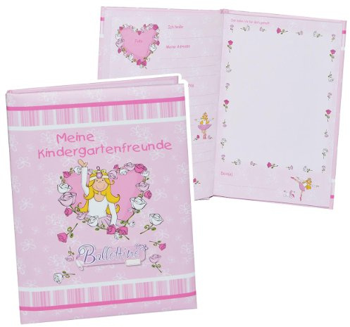Meine Kindergarten Freunde Buch - Ballerina Prinzessin für Mädchen - dick gebunden für Kindergartenfreunde Poesie A5 Hardcover - Freundebuch Poesiealbum Kinde