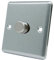 AET CSC1GDIM10 Satin Chrome Classical 1000W-10 Amp Single 1 Gang 2 Way 1000W Light Dimmer Switch, 1000 W, 240 V