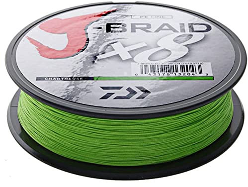 Daiwa J-Trenza 8 geflochtene Schnur, 150 m, Dunkelgrün, Gelbgrün, DM: 0,28 mm
