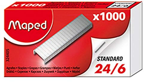 Maped 324405 Heftklammern 24/6, verzinkt, Kleinpackung