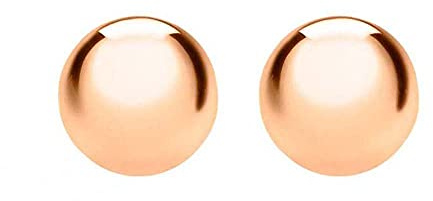 CARISSIMA Women's 9 ct Rose Gold 10 mm Ball Polished Stud Earrings