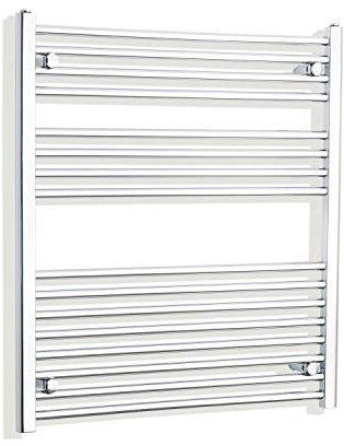 companyblue 1000mm wide x 900mm high Heated Towel Rail Straight Flat Chrome Bathroom Warmer Radiator Rack Central Heating