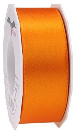 Präsent C.E. Pattberg Satin orange, 25 m Satinband zum Einpacken von Geschenken, 40 mm Breite, Geschenkband zum Dekorieren & Basteln, Dekoband, Anlass