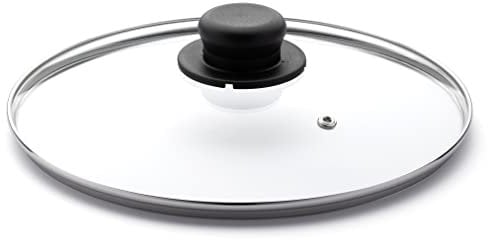 Zanetti Coperchio in Vetro con Pomello per pentole e padelle, Diametro 30 cm, Lega di Acciaio, Argento