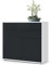 Vladon Sideboard Ben, Made in Germany, Kommode mit 2 Türen und 2 Schubladen, Weiß matt/Schwarz matt (79 x 74 x 36 cm)