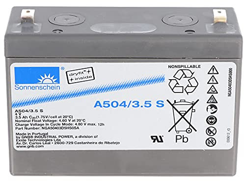 Sonnenschein - Batteria piombo ermetica gel A504/3.5S 4V 3.5Ah