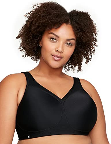 Glamorise Damen 1006 Sports Bra, Schwarz, 90B
