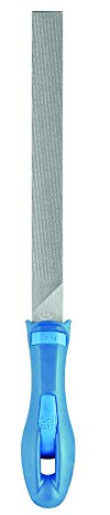 PFERD-PLUS-Feile Flachstumpf, 200mm, rechteckige Feile, Spezialhieb auf drei Seiten, inkl. Ergonomie-Feilenheft, 11215206 – für leichtes und kräfteschonendes Arbeiten