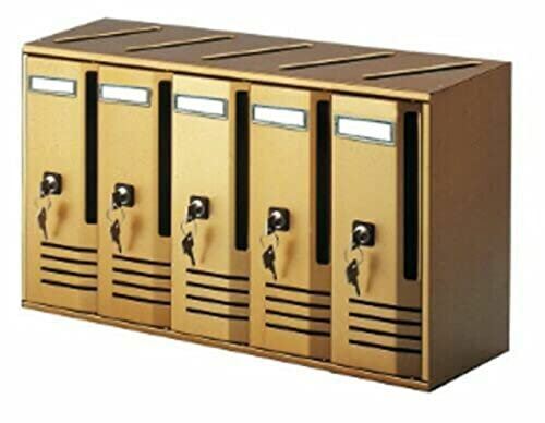 Alubox Cassetta postale serie 'cubo' c5 - cm 52 x 17,5 x h 30 bronzo