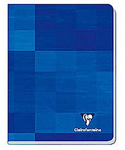 Lot de 10 Cahiers piqûre, 48 pages, Grands carreaux Seyès, Format 17 x 22 cm. Couverture carte