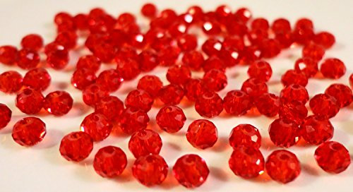 Kristall Swarovski Schmuckherstellung Perlen 100 Stück Pack of 100 Stones rot