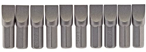 Draper 64046 8mm 1/4 Hex Plain Slot Insert Bit 25mm Long (10 Piece)