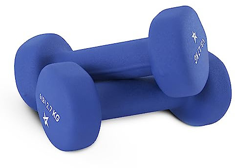 Yes4All DOHL Hex Hanteln Neopren Gewichte Set, 2,7 KG x 2, Dunkelblau