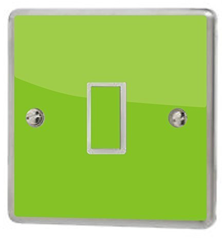 the grafix studio Lime Green Gloss Light Switch Sticker Vinyl/Skin cover