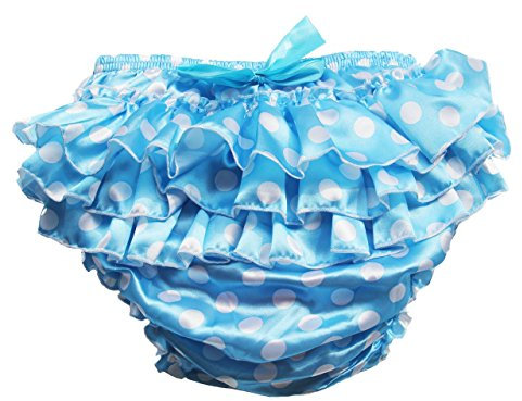 haian ABDL PVC-Babyhose, außen Satin mit Rüschen, mit Gummiband