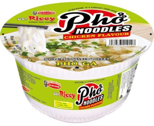 ACECOOK - OR Instant Glasnudeln Huhn Schüssel - Multipack (12 X 70 GR)