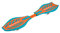 Razor RipStik Brights Rollbrett – Blaugrün/Orange