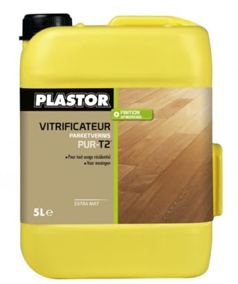 Vitrificateur Monocomposant PUR-T 2 Extra Mat Plastor 5 litres Parquet
