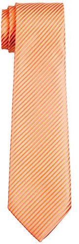Retreez Jungen Gewebte Krawatte Textur Gestreifte - 8-10 Jahre - hell orange