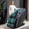 GLOBAL RELAX® | Samsara Massagesessel 3D | Schwarz | 9 Massagearten | Thermotherapie | Schwerelosigkeit | Thermotherapie | Ausziehbare Fußstütze | Touchscreen | USB-Ladegerät | Digitaler 3D-Sound**