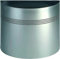 Durable Papierkorb halbrund 20 Liter, Perforation 30 mm, silber, 331623
