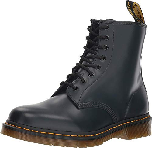 Dr. Martens Unisex 1460 Smooth Leather 8 Eye Boot, Navy, 6 Women/5 Men
