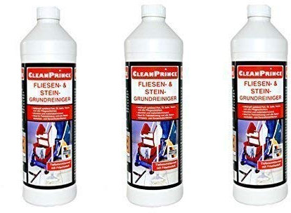 3 x 1 Liter CleanPrince Steinreiniger säurefrei Fliesen- und Stein Grundreiniger Feinsteinzeug Keramik Betonböden